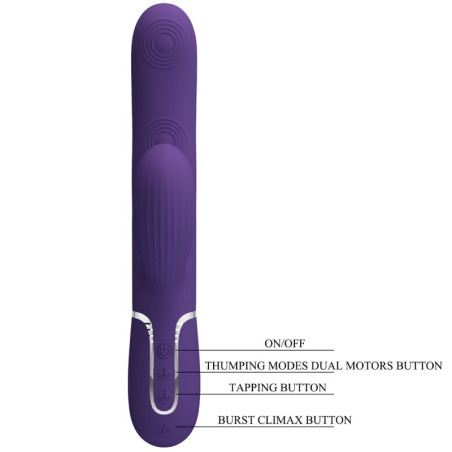 PRETTY LOVE PERLITA VIBRADOR PUNTO G 3 EN 1 MULTIFUNCION MORADO