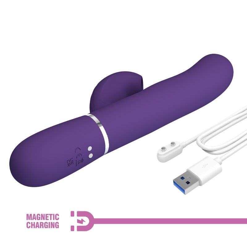 PRETTY LOVE PERLITA VIBRADOR PUNTO G 3 EN 1 MULTIFUNCION MORADO