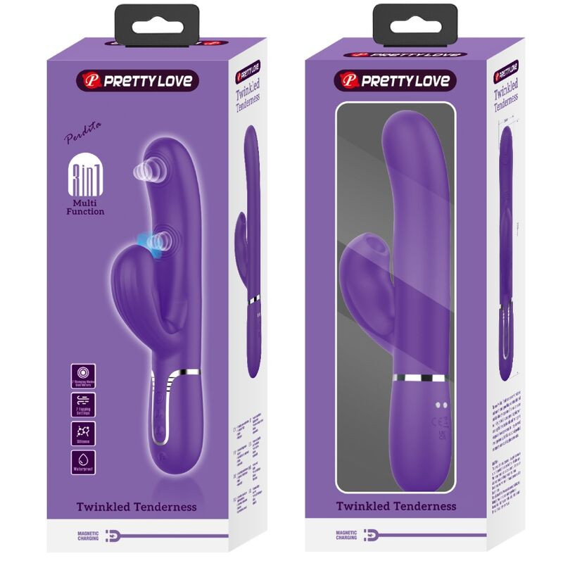 PRETTY LOVE PERLITA VIBRADOR PUNTO G 3 EN 1 MULTIFUNCION MORADO