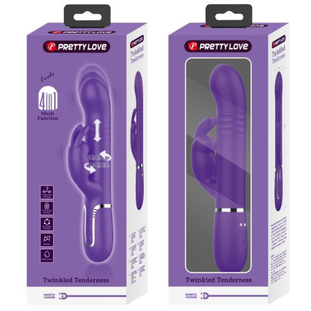 PRETTY LOVE COALE VIBRADOR RABBIT 4 EN 1 MORADO