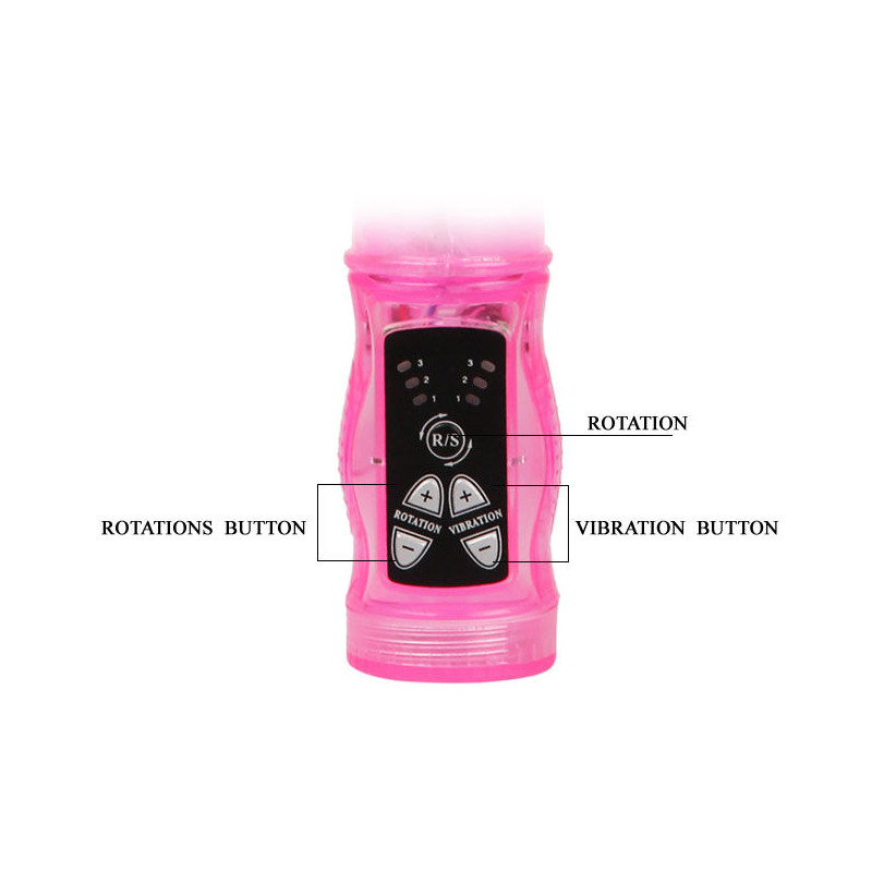 BAILE MINI ROTADOR RABBIT ROSA SUPERESTIMULADOR