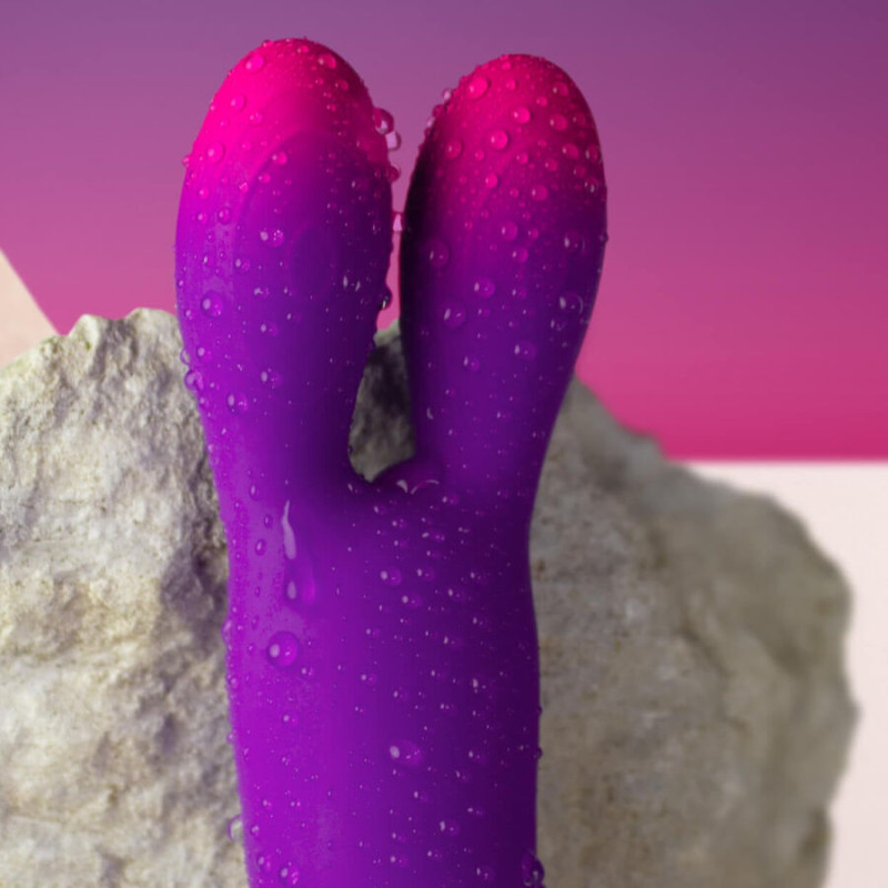 ROCKS OFF GLO GIRL BUNNY VIBRADOR FLEXIBLE MORADO