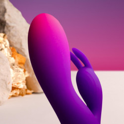 ROCKS OFF GLO GIRL VIBRADOR RABBIT MORADO 2