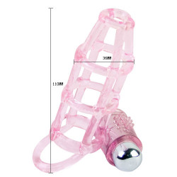 BAILE SWEET 10 RITMOS FUNDA Y ANILLO SILICONA PARA EL PENE ROSA 2