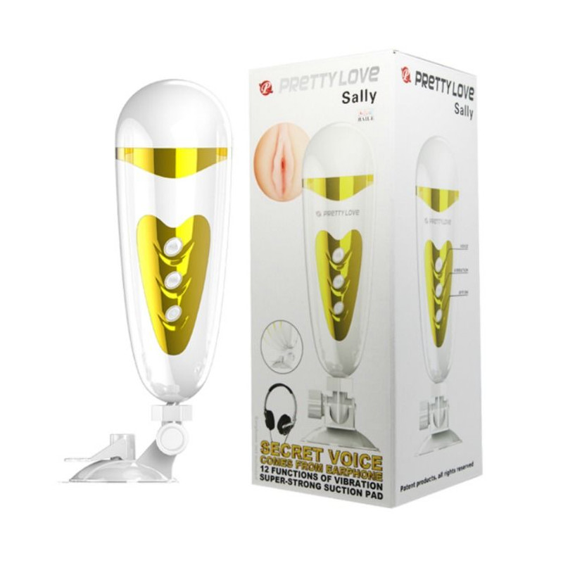 PRETTY LOVE MASTURBADOR MASCULINO CON VIBRACION Y SONIDO SALLY