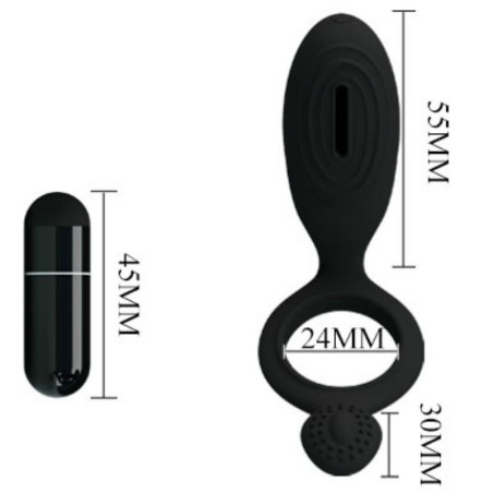 PRETTY LOVE ETHEL ANILLO VIBRADOR CON ESTIMULADOR
