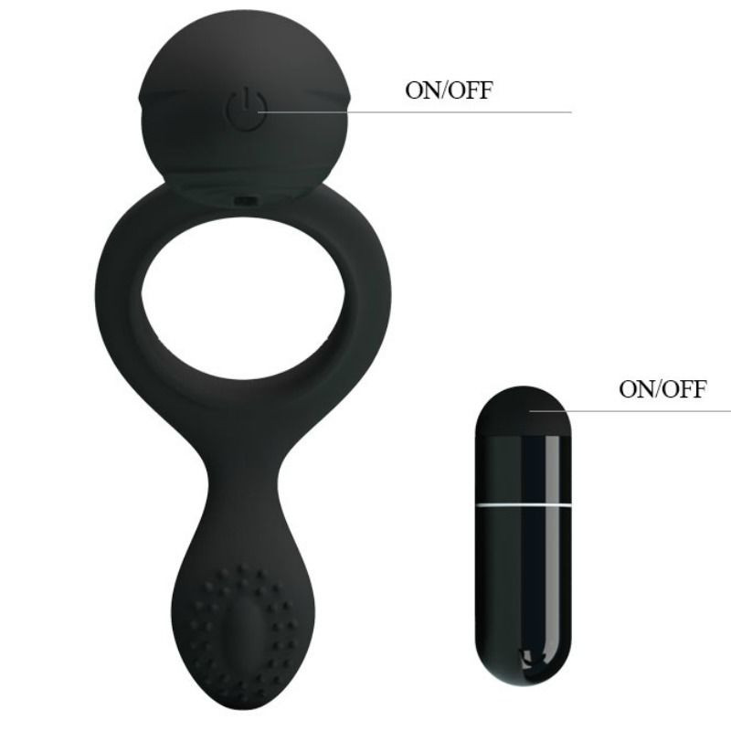 PRETTY LOVE ETHEL ANILLO VIBRADOR CON ESTIMULADOR