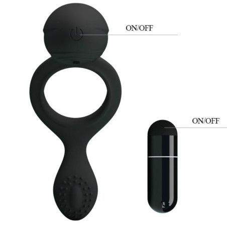 PRETTY LOVE ETHEL ANILLO VIBRADOR CON ESTIMULADOR