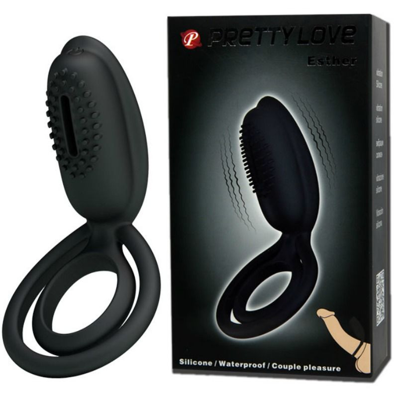 PRETTY LOVE ESTHER ANILLO VIBRADOR CON ESTIMULADOR