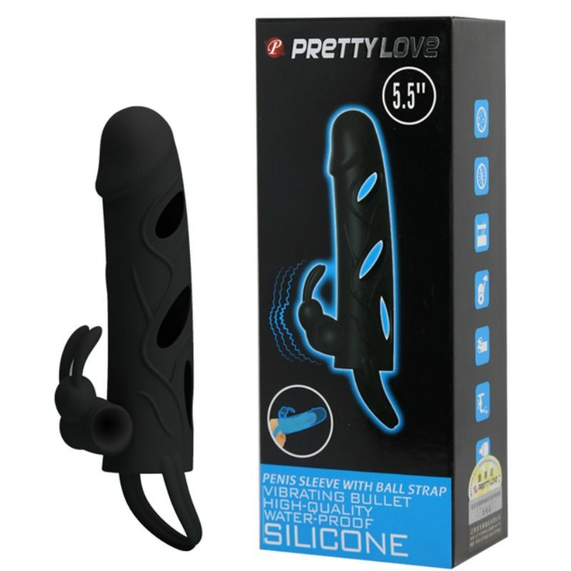 PRETTY LOVE FUNDA SILICONA CON VIBRACION 14 CM 10