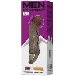 BAILE FUNDA EXTENSORA PENE CON VIBRACION Y STRAP PARA TESTICULOS 135 CM 2