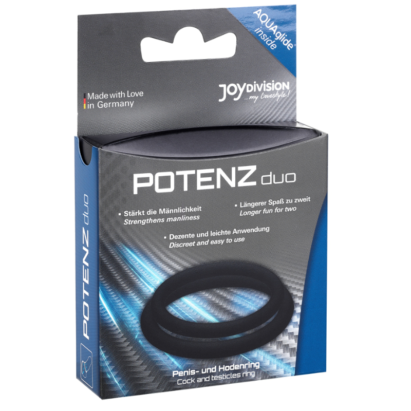 JOYDIVISION POTENZDUO ANILLOS PARA PENE NEGRO M
