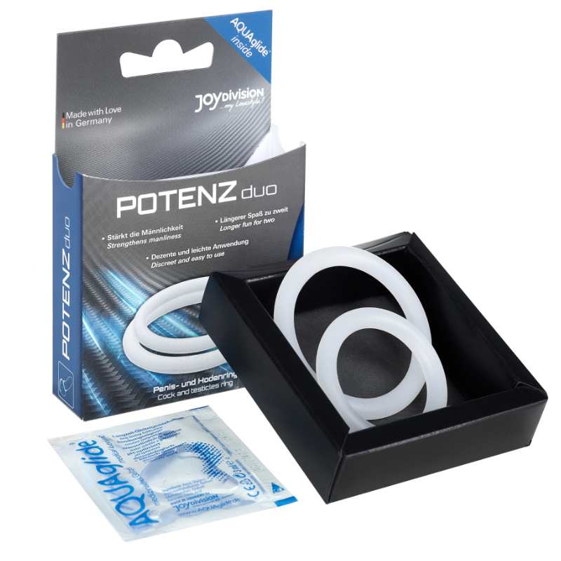 JOYDIVISION POTENZDUO ANILLOS PARA PENE BLANCO M