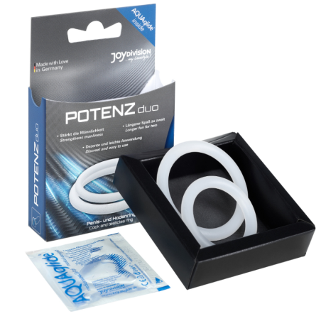 JOYDIVISION POTENZDUO ANILLOS PARA PENE BLANCO M