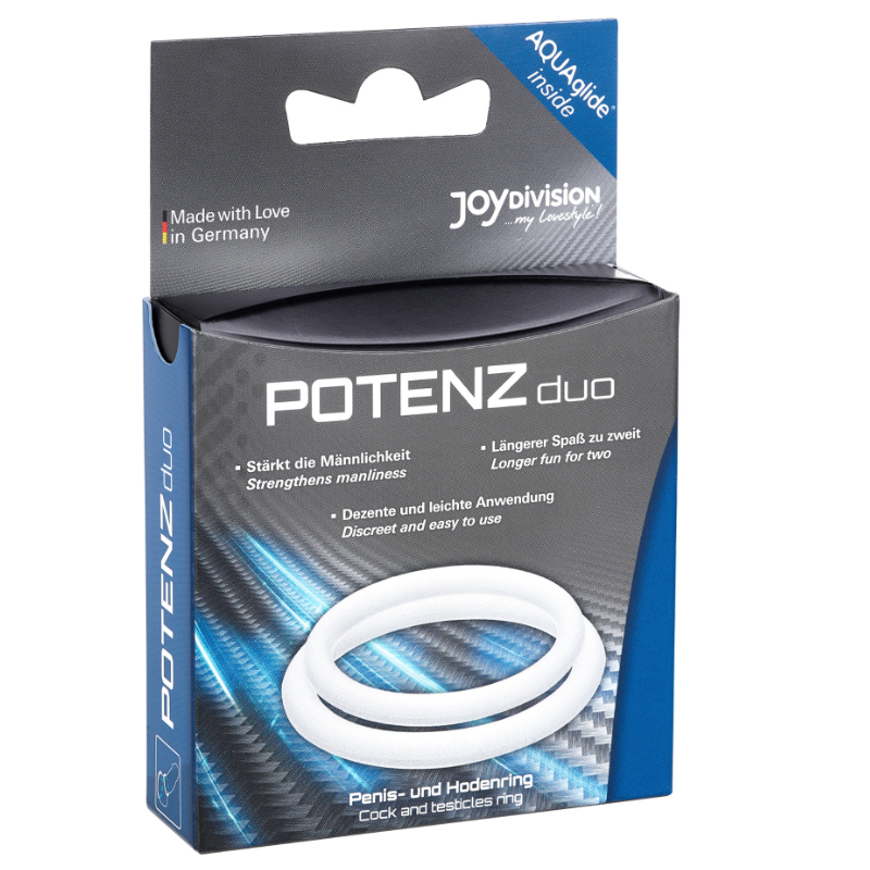 JOYDIVISION POTENZDUO ANILLOS PARA PENE BLANCO M