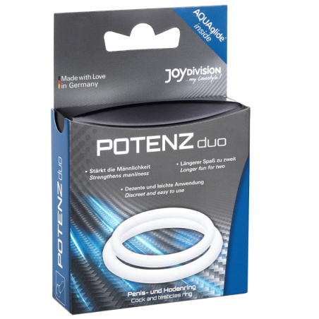 JOYDIVISION POTENZDUO ANILLOS PARA PENE BLANCO M