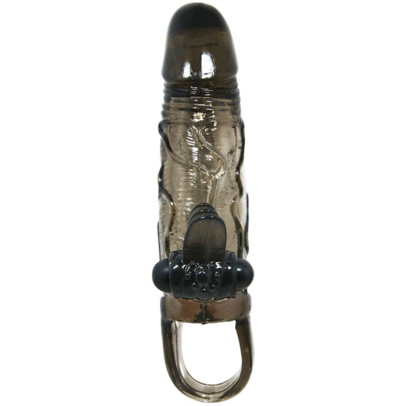 BAILE BRAVE MAN FUNDA PENE ANAL Y CLITORIS VIBRADOR 165 CM NEGRO