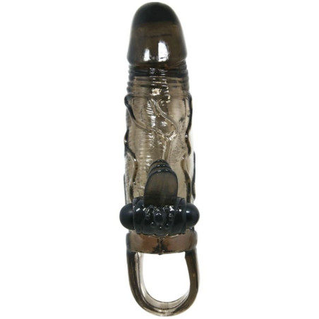 BAILE BRAVE MAN FUNDA PENE ANAL Y CLITORIS VIBRADOR 165 CM NEGRO