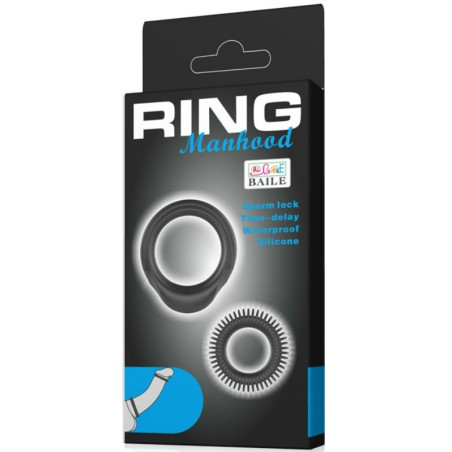 BAILE KIT 2 ANILLOS SILICONA RING MANHOOD
