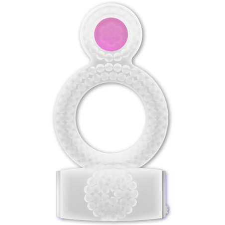 CASUAL LOVE RING DOUBLE PLEASURE ANILLO TRANSPARENTE