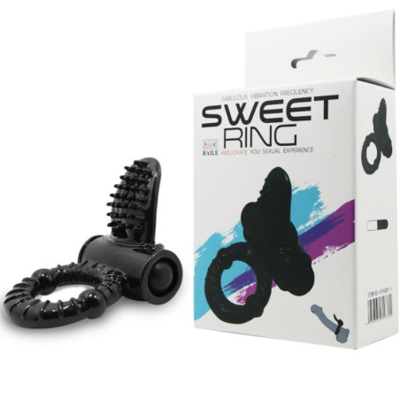BAILE SWEET RING ANILLO VIBRADOR CON RABBIT TEXTURADO