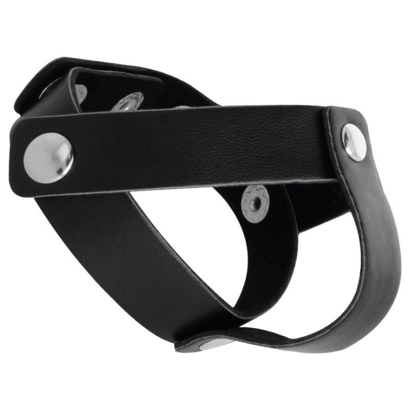DARKNESS ANILLO DE PIEL PARA PENE Y TESTICULOS