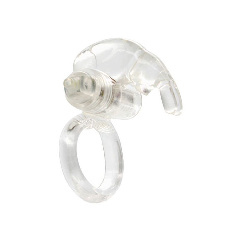 SEVEN CREATIONS ANILLO VIBRADOR DE SILICONA TRANSPARENTE