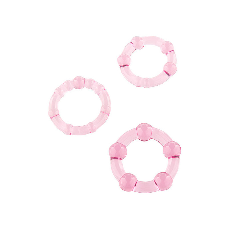 SEVEN CREATIONS JUEGO TRES ANILLOS PENE ROSA