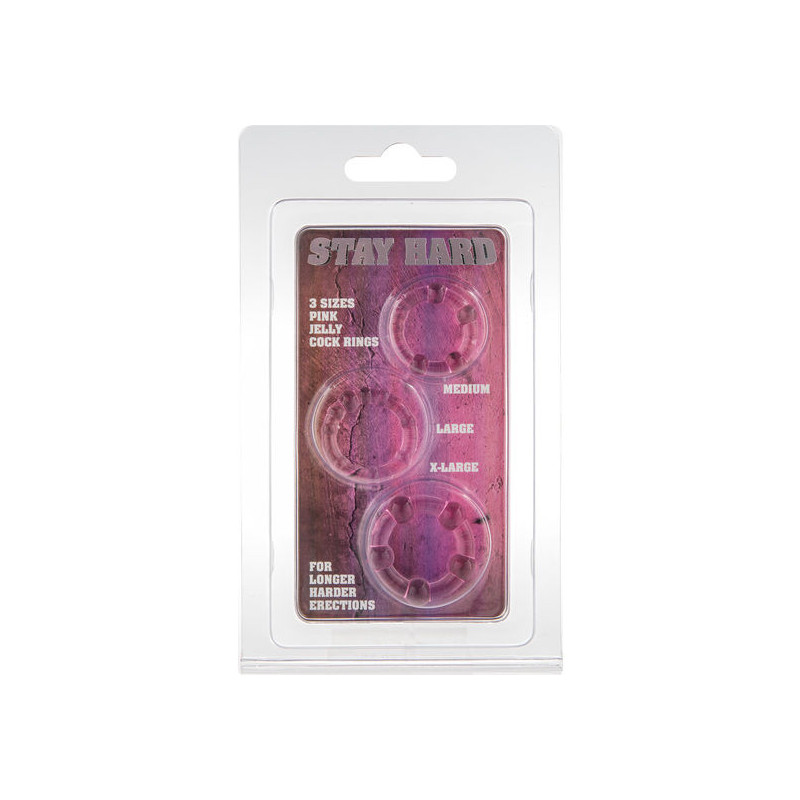 SEVEN CREATIONS JUEGO TRES ANILLOS PENE ROSA