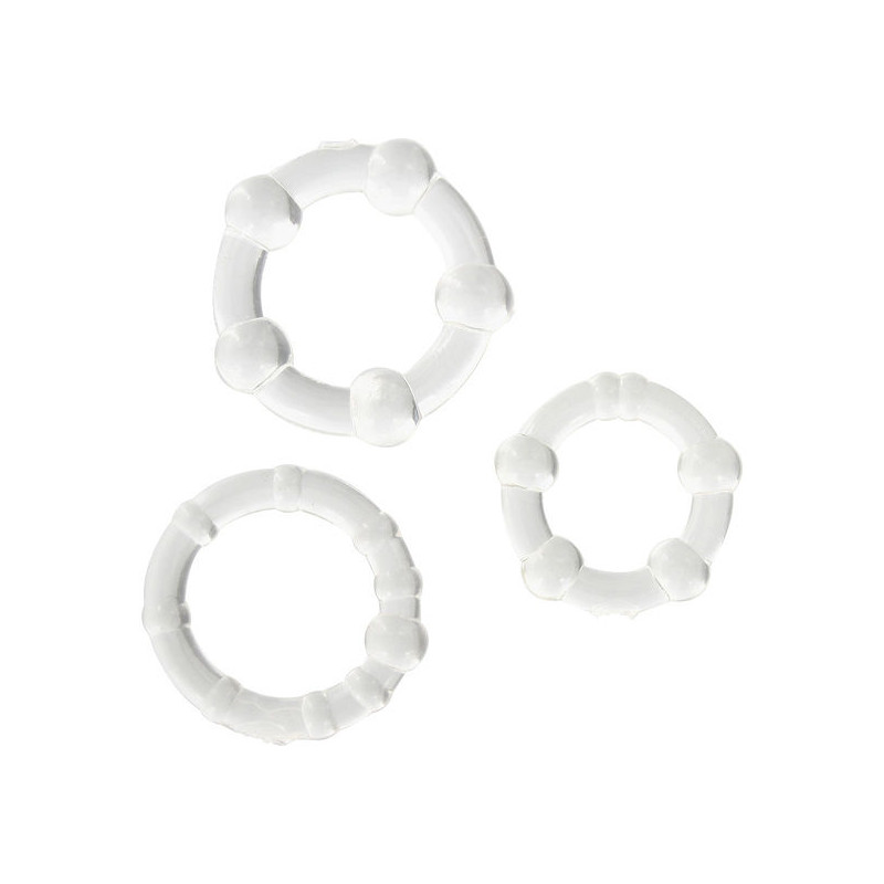 SEVEN CREATIONS JUEGO TRES ANILLOS PENE TRANSPARENTE