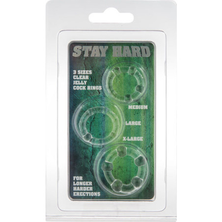 SEVEN CREATIONS JUEGO TRES ANILLOS PENE TRANSPARENTE