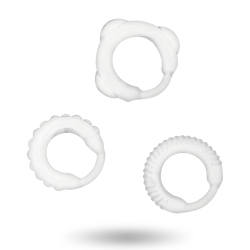 ADDICTED TOYS SET 3 ANILLOS PENE CLEAR