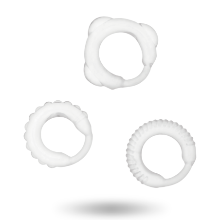 ADDICTED TOYS SET 3 ANILLOS PENE CLEAR