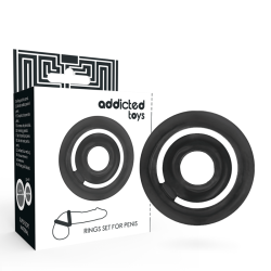 ADDICTED TOYS POTENZ SET ANILLOS PENE NEGRO 2