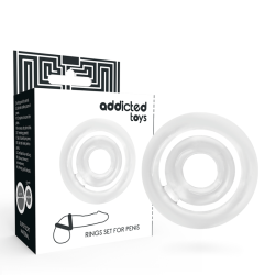 ADDICTED TOYS POTENZ SET ANILLOS PENE CLEAR 2