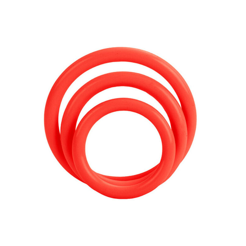 CALEXOTICS SET TRES ANILLAS ERECCION ROJO