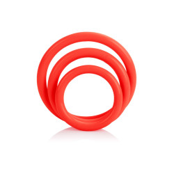 CALEXOTICS SET TRES ANILLAS ERECCION ROJO 2