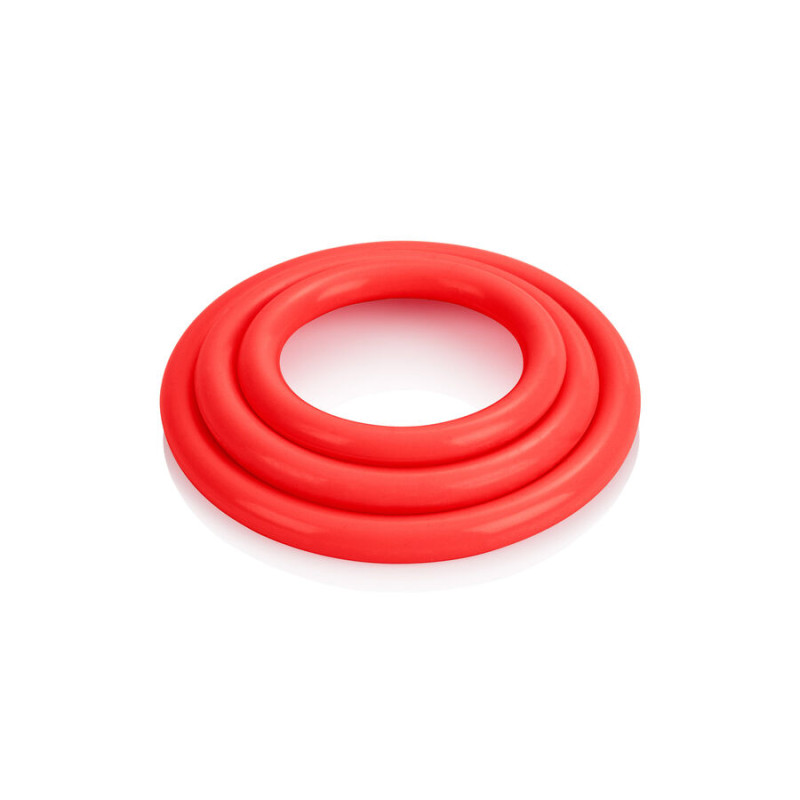 CALEXOTICS SET TRES ANILLAS ERECCION ROJO