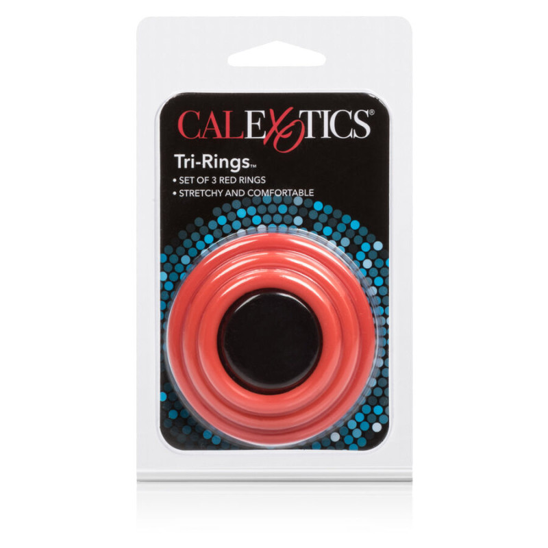 CALEXOTICS SET TRES ANILLAS ERECCION ROJO