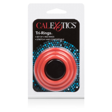 CALEXOTICS SET TRES ANILLAS ERECCION ROJO