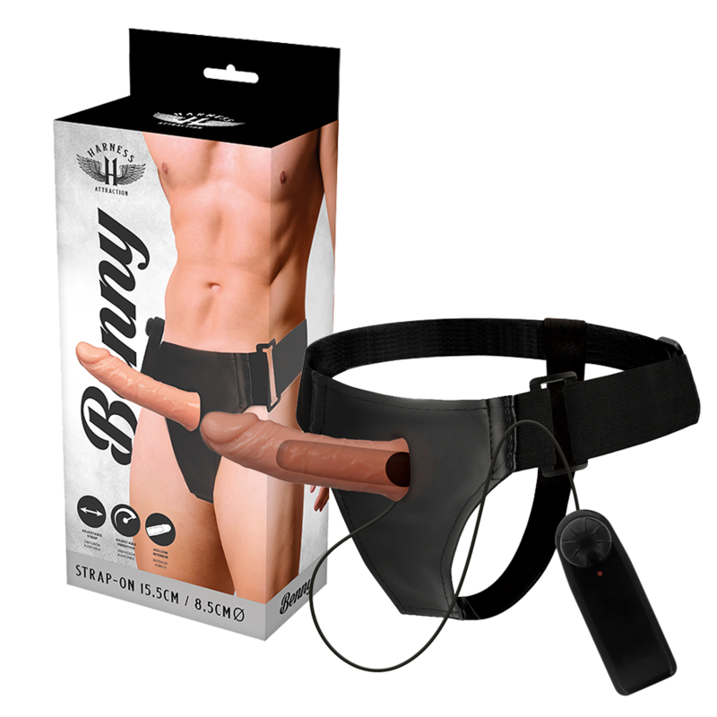HARNESS ATTRACTION ARNES HUECO BENNY CON VIBRADOR 15 CM O 45 CM
