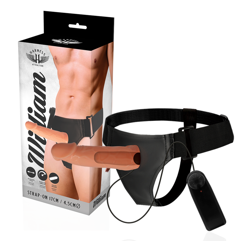 HARNESS ATTRACTION ARNES HUECO WILLIAN CON VIBRADOR 17 CM O 45 CM