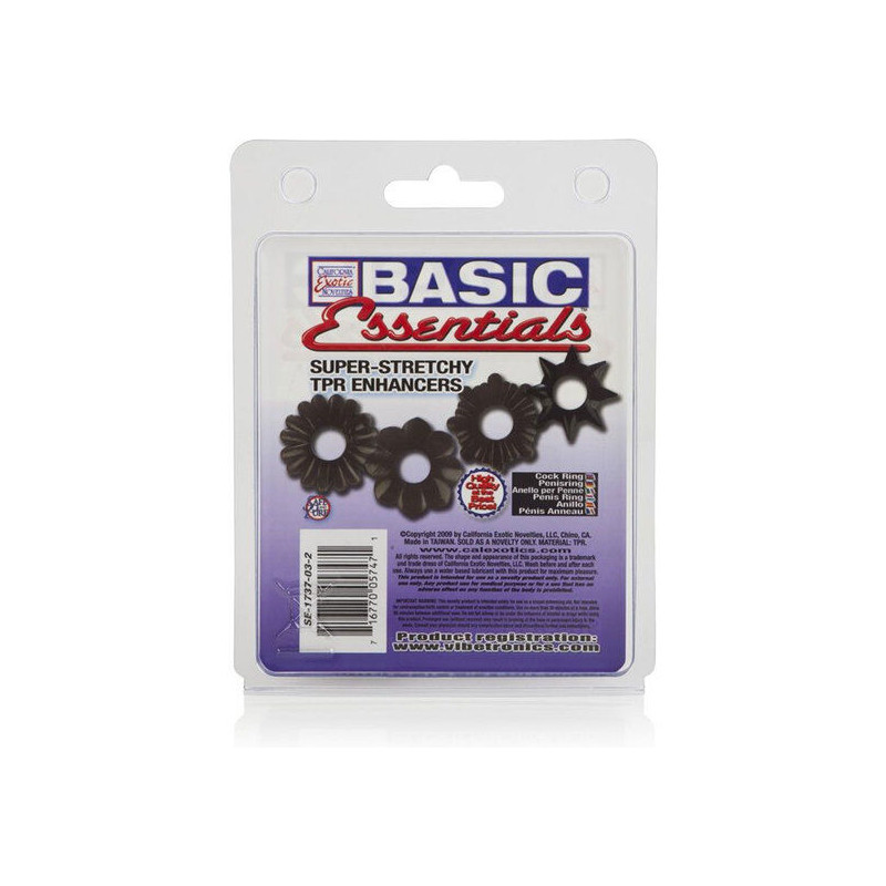 CALEXOTICS BASIC SET 4 ANILLAS PENE TPR