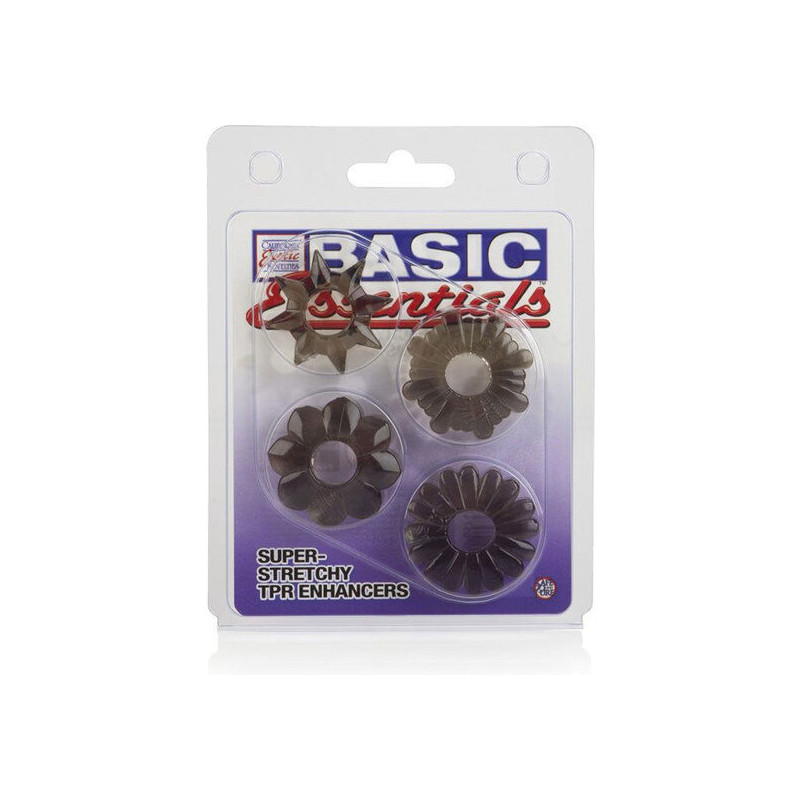 CALEXOTICS BASIC SET 4 ANILLAS PENE TPR