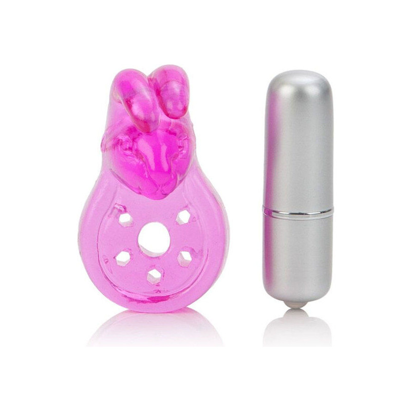 CALEXOTICS MICRO VIBE AROUSER BUNNY ANILLO VIBRADOR ROSA