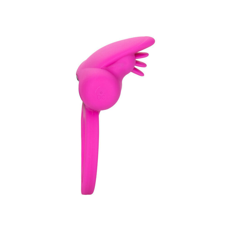 CALEXOTICS DUAL CLIT FLICKER ENHANCER DOBLE ANILLO VIBRADOR DE SILICONA ROSA