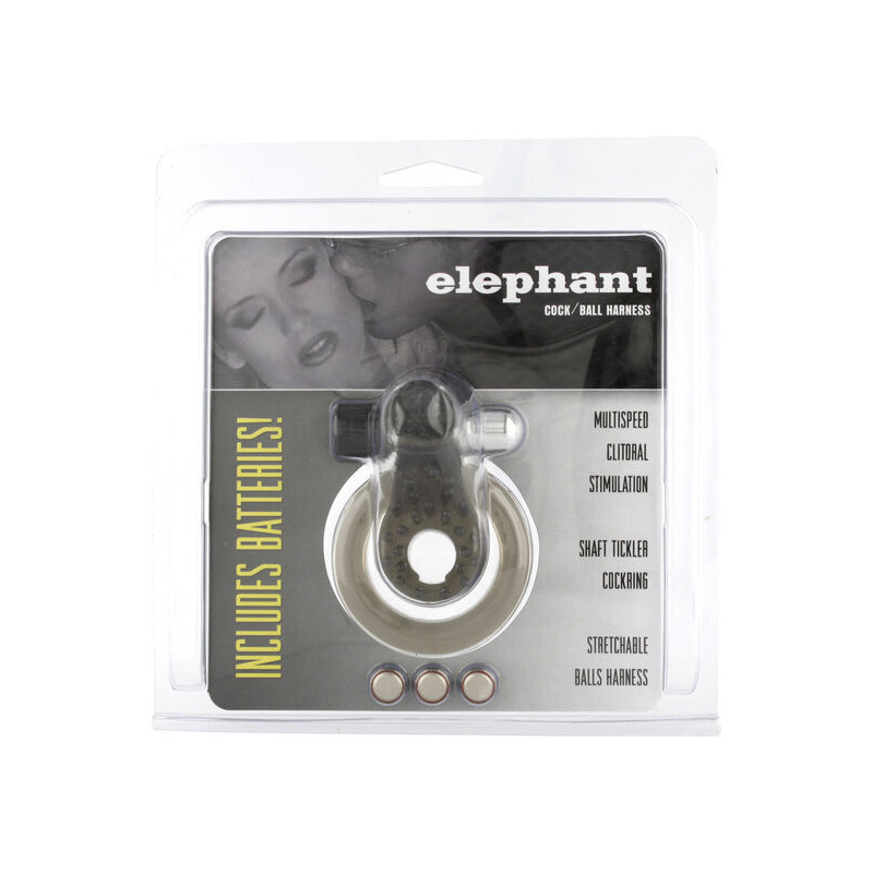 SEVEN CREATIONS ANILLO VIBRADOR CON ELEFANTE ESTIMULADOR