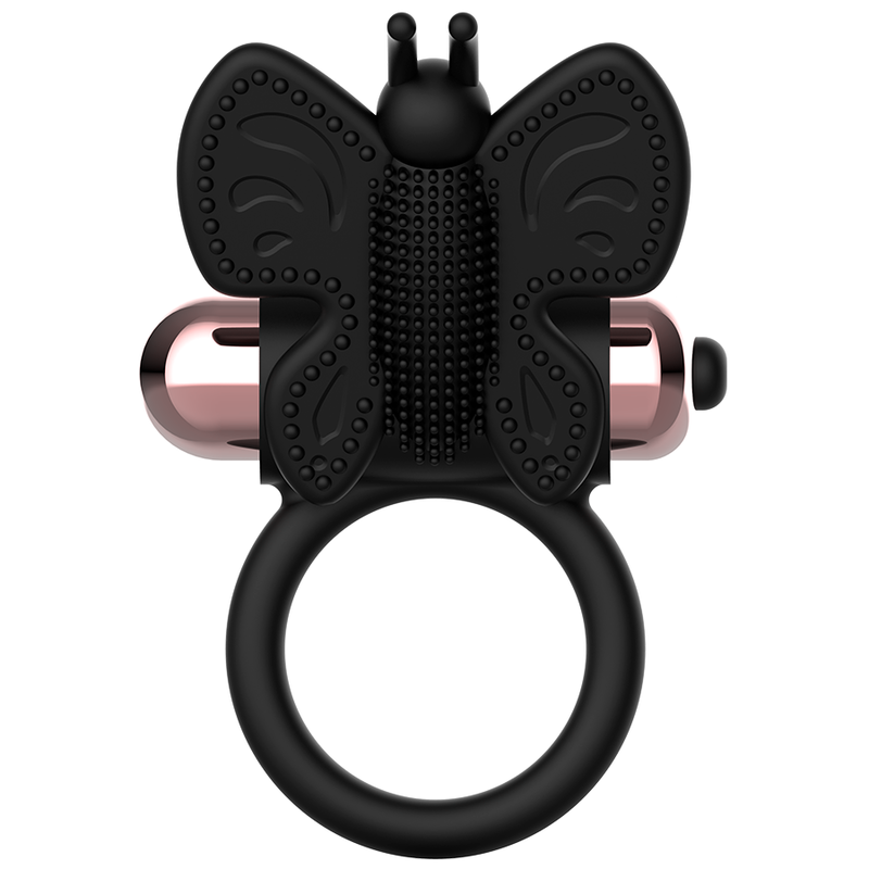 COQUETTE CHIC DESIRE COCK RING BUTTERFLY ANILLO VIBRADOR NEGRO GOLD