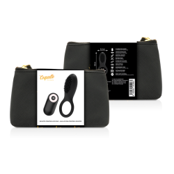 COQUETTE CHIC DESIRE ANILLO VIBRADOR CONTROL REMOTO RECARGABLE NEGRO GOLD 2