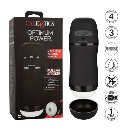 CALEXOTICS OPTIMUM POWER MASTURBADOR CON VIBRACION Y SUCCIONADOR